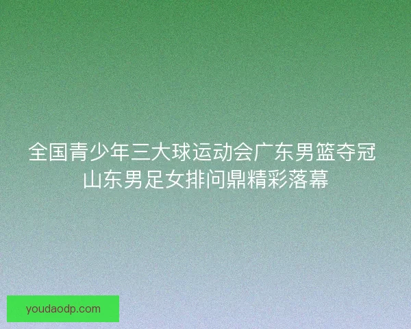 全国青少年三大球运动会广东男篮夺冠 山东男足女排问鼎精彩落幕